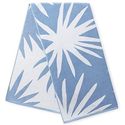 Laguna Beach Textile Company Laguna Beach Textile Co. Tropical Cabana Beach Towel Oversized, Plush 630 GSM Cotton Agave Blue Laguna Beach Textile Company Laguna Beach Textile Co. Tropical Cabana Beach Towel Oversized, Plush 630 GSM Cotton Agave Blue
