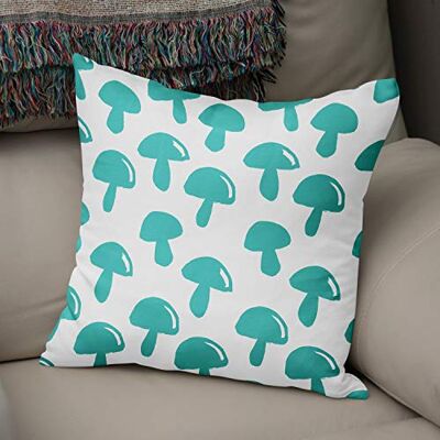 Bonamaison Decorative Cushion Cover Turquoise & White, Throw Pillow Covers, Home Decorative Pillowcases for Livingroom, Sofa, Bedroom, Size: 50x50 Cm Designed and Manufactured in Turkey Bonamaison Decorative Cushion Cover Turquoise & White, Throw Pillow Covers, Home Decorative Pillowcases for Livingroom, Sofa, Bedroom, Size: 50x50 Cm Designed and Manufactured in Turkey
