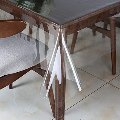 Walrus Clear Vinyl Tablecloth Protector Waterproof/Oil-Proof Plastic Square Transparent Sheet Table Cover 54X54 Inch Walrus Clear Vinyl Tablecloth Protector Waterproof/Oil-Proof Plastic Square Transparent Sheet Table Cover 54X54 Inch