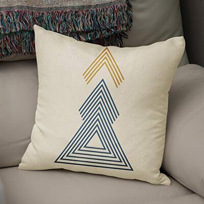 Bonamaison , Decorative Cushion Cover 50% Cotton 50% Polyester 43x43cm Designed and Manufactured in Turkey Bonamaison , Decorative Cushion Cover 50% Cotton 50% Polyester 43x43cm Designed and Manufactured in Turkey