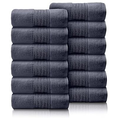 GC GAVENO CAVAILIA 12 Pack Face Towels Set (30x30 CM) Cotton Face Cloths Quick Drying & Highly Absorbent Fingertip Towel Washcloth For Bathroom, Spa, Gym Towels Navy GC GAVENO CAVAILIA 12 Pack Face Towels Set (30x30 CM) Cotton Face Cloths Quick Drying & Highly Absorbent Fingertip Towel Washcloth For Bathroom, Spa, Gym Towels Navy
