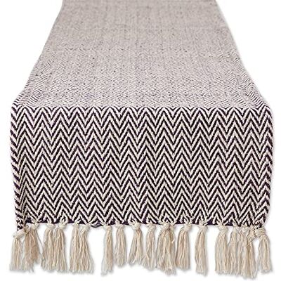 DII Woven Basic Tabletop Collection, Chevron Table Runner, 15x72, Eggplant DII Woven Basic Tabletop Collection, Chevron Table Runner, 15x72, Eggplant