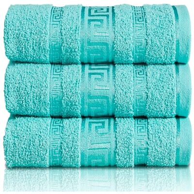 GC GAVENO CAVAILIA Greek Bath Sheet Pack Of 3 100% Egyptian Cotton Towels Bath Sheets Extra Large Soft Highly Absorbent Quick Dry Towel (90x150 cm) 550 GSM Towels For Bathroom Aqua GC GAVENO CAVAILIA Greek Bath Sheet Pack Of 3 100% Egyptian Cotton Towels Bath Sheets Extra Large Soft Highly Absorbent Quick Dry Towel (90x150 cm) 550 GSM Towels For Bathroom Aqua