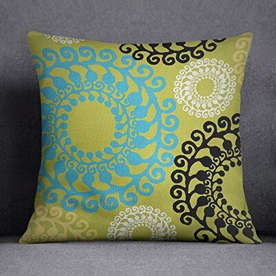 Bonamaison Decorative Cushion Cover, Cotton Polyester, Multicolor, 45X45 Bonamaison Decorative Cushion Cover, Cotton Polyester, Multicolor, 45X45