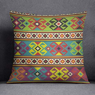 Bonamaison Decorative Cushion Cover, Cotton Polyester, Multicolor, 45x45 Bonamaison Decorative Cushion Cover, Cotton Polyester, Multicolor, 45x45