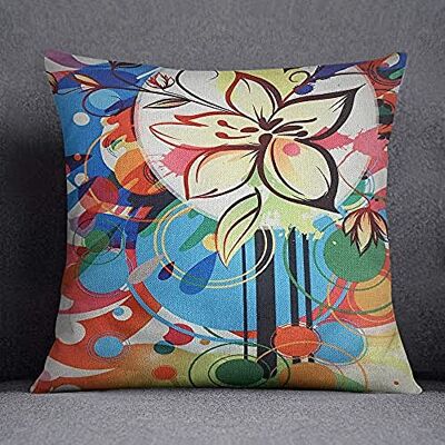Bonamaison Decorative Cushion Cover, Cotton Polyester, Multicolor, 45X45 Bonamaison Decorative Cushion Cover, Cotton Polyester, Multicolor, 45X45