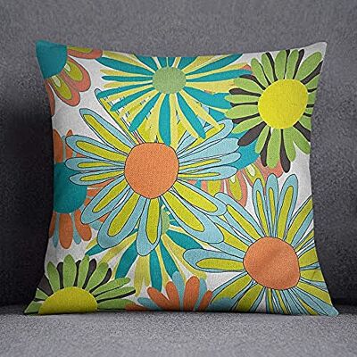 Bonamaison Decorative Cushion Cover, Cotton Polyester, Multicolor, 45x45 Bonamaison Decorative Cushion Cover, Cotton Polyester, Multicolor, 45x45
