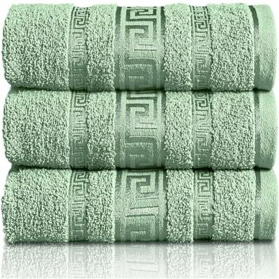 GC GAVENO CAVAILIA Greek Bath Sheet Pack Of 3 100% Egyptian Cotton Towels Bath Sheets Extra Large Soft Highly Absorbent Quick Dry Towel (90x150 cm) 550 GSM Towels For Bathroom Green GC GAVENO CAVAILIA Greek Bath Sheet Pack Of 3 100% Egyptian Cotton Towels Bath Sheets Extra Large Soft Highly Absorbent Quick Dry Towel (90x150 cm) 550 GSM Towels For Bathroom Green