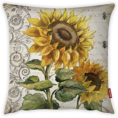 Bonamaison Decorative Cushion Cover, Cotton Polyester, Multicolor, 45x45 Bonamaison Decorative Cushion Cover, Cotton Polyester, Multicolor, 45x45