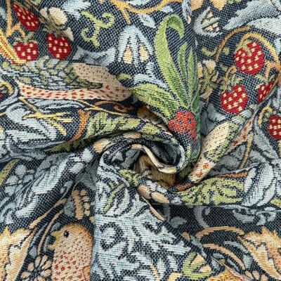 CRS Fur Fabrics Cotton Woven Tapestry Upholstery Fabric Material Strawberry Thief Navy 1MTR CRS Fur Fabrics Cotton Woven Tapestry Upholstery Fabric Material Strawberry Thief Navy 1MTR