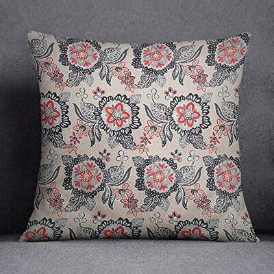 Bonamaison Decorative Cushion Cover, Cotton Polyester, Multicolor, 45X45 Bonamaison Decorative Cushion Cover, Cotton Polyester, Multicolor, 45X45