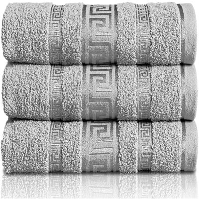 GC GAVENO CAVAILIA Greek Bath Sheet Pack Of 3 100% Egyptian Cotton Towels Bath Sheets Extra Large Soft Highly Absorbent Quick Dry Towel (90x150 cm) 550 GSM Towels For Bathroom Grey GC GAVENO CAVAILIA Greek Bath Sheet Pack Of 3 100% Egyptian Cotton Towels Bath Sheets Extra Large Soft Highly Absorbent Quick Dry Towel (90x150 cm) 550 GSM Towels For Bathroom Grey