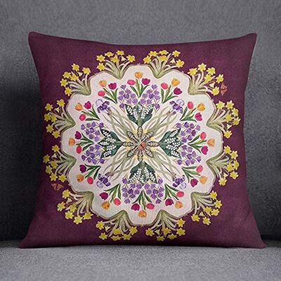 Bonamaison Decorative Cushion Cover, Cotton Polyester, Multicolor, 45x45 Bonamaison Decorative Cushion Cover, Cotton Polyester, Multicolor, 45x45
