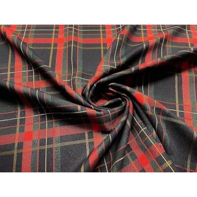 CRS Fur Fabrics Scottish Tartan Check Fabric Material Design 6 Navy Green RED 1MTR CRS Fur Fabrics Scottish Tartan Check Fabric Material Design 6 Navy Green RED 1MTR