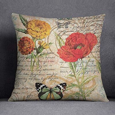 Bonamaison Decorative Cushion Cover, Cotton Polyester, Multicolor, 45X45 Bonamaison Decorative Cushion Cover, Cotton Polyester, Multicolor, 45X45