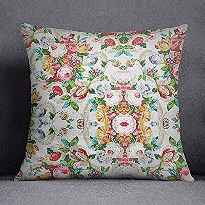 Bonamaison Decorative Cushion Cover, Cotton Polyester, Multicolor, 45X45 Bonamaison Decorative Cushion Cover, Cotton Polyester, Multicolor, 45X45