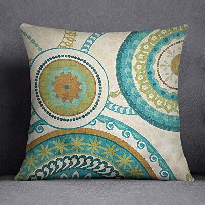 Bonamaison Decorative Cushion Cover, Cotton Polyester, Multicolor, 45X45 Bonamaison Decorative Cushion Cover, Cotton Polyester, Multicolor, 45X45