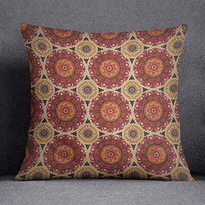 Bonamaison Decorative Cushion Cover, Cotton Polyester, Multicolor, 45x45 Bonamaison Decorative Cushion Cover, Cotton Polyester, Multicolor, 45x45