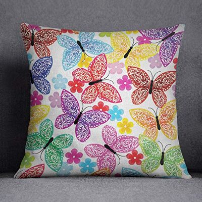 Bonamaison Decorative Cushion Cover, Cotton Polyester, Multicolor, 45x45 Bonamaison Decorative Cushion Cover, Cotton Polyester, Multicolor, 45x45