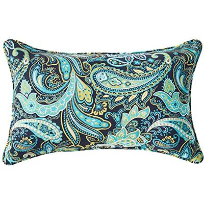 Pillow Perfect Outdoor Pretty Paisley Rectangular Throw Pillow, Navy, Set of 2 Pillow Perfect Outdoor Pretty Paisley Rectangular Throw Pillow, Navy, Set of 2