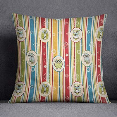 Bonamaison Decorative Cushion Cover, Cotton Polyester, Multicolor, 45X45 Bonamaison Decorative Cushion Cover, Cotton Polyester, Multicolor, 45X45
