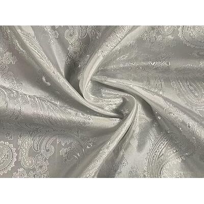 CRS Fur Fabrics Paisley Jacquard Satin Lining Fabric Material Off White (Precut 1Mtr-150cmx100cm) CRS Fur Fabrics Paisley Jacquard Satin Lining Fabric Material Off White (Precut 1Mtr-150cmx100cm)