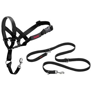 Halti Headcollar and Training Lead Combination Pack, Stop Dog Pulling on Walks with , Includes Size 5 Head Collar and Double Ended Lead,Black Halti Headcollar and Training Lead Combination Pack, Stop Dog Pulling on Walks with , Includes Size 5 Head Collar and Double Ended Lead,Black