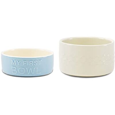 Scruffs My First Icon Puppy Bowl Set Light Blue/Cream Scruffs My First Icon Puppy Bowl Set Light Blue/Cream