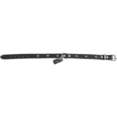 JACK AND VANILLA , Monaco Dog Collar, Black, Size 16 mm x 40 cm JACK AND VANILLA , Monaco Dog Collar, Black, Size 16 mm x 40 cm