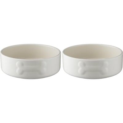 Mason Cash Colour Mix Cream 15 cm Dog Bowl (Pack of 2) Mason Cash Colour Mix Cream 15 cm Dog Bowl (Pack of 2)