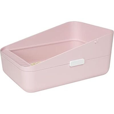 Sfozstra Open Litter Box,Prevent Sand Leakage, Durable High Side Sifting Litter Box for Small Cats,Secure and Odor Litter Box, Removable Litter Box, Easy to Clean (Pink Small) Sfozstra Open Litter Box,Prevent Sand Leakage, Durable High Side Sifting Litter Box for Small Cats,Secure and Odor Litter Box, Removable Litter Box, Easy to Clean (Pink Small)