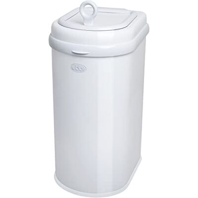 Ubbi Pet Waste Pail, Cat Litter Disposal System, Odor Locking, White Ubbi Pet Waste Pail, Cat Litter Disposal System, Odor Locking, White