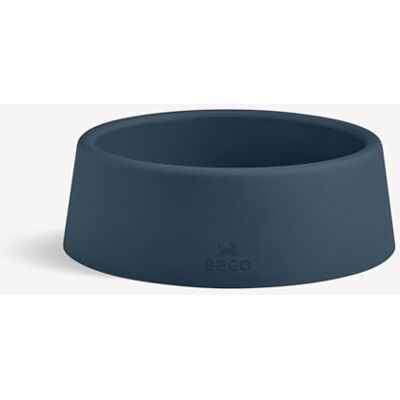 Beco Dog Bowl Food & Water Steady Bowl, Recycled Plastic, Non-Slip Rubber Base, Navy Blue, Large Beco Dog Bowl Food & Water Steady Bowl, Recycled Plastic, Non-Slip Rubber Base, Navy Blue, Large