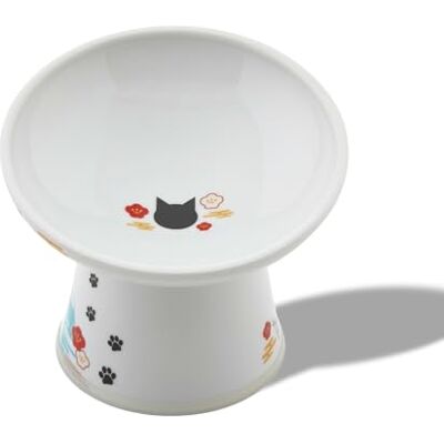 猫壱 Necoichi Extra Wide Raised Cat Food Bowl, Elevated, Prevent Neck & Whisker Fatigue, Dishwasher and Microwave Safe, No.1 Seller in Japan! (Fuji Limited Edition, Extra Wide Tilted) 猫壱 Necoichi Extra Wide Raised Cat Food Bowl, Elevated, Prevent Neck & Whisker Fatigue, Dishwasher and Microwave Safe, No.1 Seller in Japan! (Fuji Limited Edition, Extra Wide Tilted)