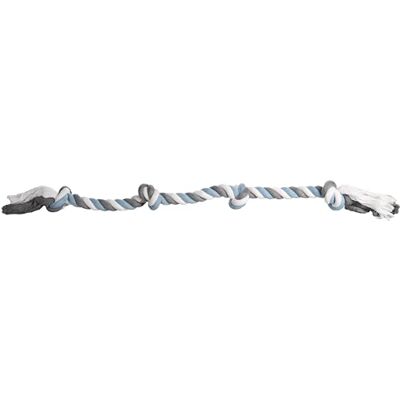 Flamingo DT COTTON JIM KNOTTED BONE 4 KNOTS BLUE/WHITE/GREY 115CM Flamingo DT COTTON JIM KNOTTED BONE 4 KNOTS BLUE/WHITE/GREY 115CM