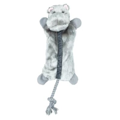 Animal Instincts Jungle Buddies Plush Hippo Dog Toy – Squeaker & Rope Comfort for Playtime, 25cm (Pack of 1) Animal Instincts Jungle Buddies Plush Hippo Dog Toy – Squeaker & Rope Comfort for Playtime, 25cm (Pack of 1)