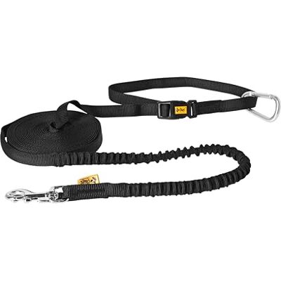 Dingo Waldemar Rutkowski DINGO Dog Walking Belt with Shock Absorber, Large Carabiner for Excess of the Rolled-up Leash, 6 Meters Long Lead, Adjustable Waist Belt with Plastic Buckle, Universal Size, Black (99788) Dingo Waldemar Rutkowski DINGO Dog Walking Belt with Shock Absorber, Large Carabiner for Excess of the Rolled-up Leash, 6 Meters Long Lead, Adjustable Waist Belt with Plastic Buckle, Universal Size, Black (99788)