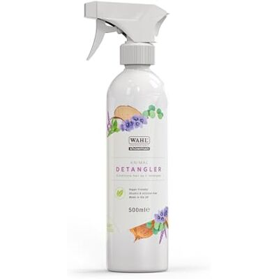 Wahl Dog Detangler Spray, 500 ml, Dematting & Detangling Spray, Leaves Hair Tangle Free, Grooming Pets at Home, Contains vitamins A D and E, Hair Conditioner for Dogs Wahl Dog Detangler Spray, 500 ml, Dematting & Detangling Spray, Leaves Hair Tangle Free, Grooming Pets at Home, Contains vitamins A D and E, Hair Conditioner for Dogs