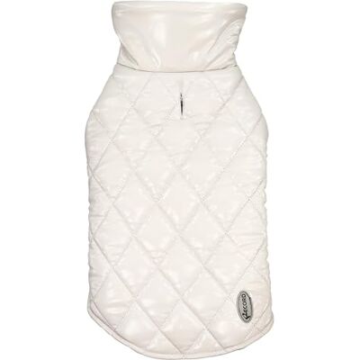 Record Gabrielle Waterproof Coat for Dogs, Stylish with Fleece Interior and Glossy Finish, Tear Closure, Leash Hole. Protects from Rain and Cold, Powder, 3XS Record Gabrielle Waterproof Coat for Dogs, Stylish with Fleece Interior and Glossy Finish, Tear Closure, Leash Hole. Protects from Rain and Cold, Powder, 3XS