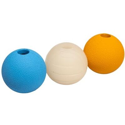 Amazon Basics Assorted Toy Dog Balls Bundle, 6.35 cm (3-Pack), Blue, Beige, Orange Amazon Basics Assorted Toy Dog Balls Bundle, 6.35 cm (3-Pack), Blue, Beige, Orange