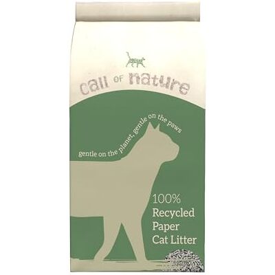 Call of Nature Recycled Paper Cat Litter Pellets Biodegradable, Odour Control, Dust Free, Non Clumping 28 Litre Call of Nature Recycled Paper Cat Litter Pellets Biodegradable, Odour Control, Dust Free, Non Clumping 28 Litre