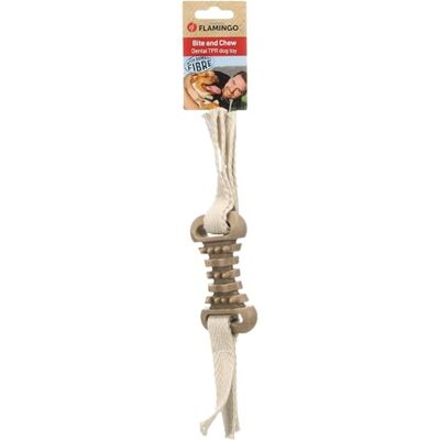 Flamingo TOY WILGA BONE WITH ROPE BROWN 28x5,9x3CM Flamingo TOY WILGA BONE WITH ROPE BROWN 28x5,9x3CM