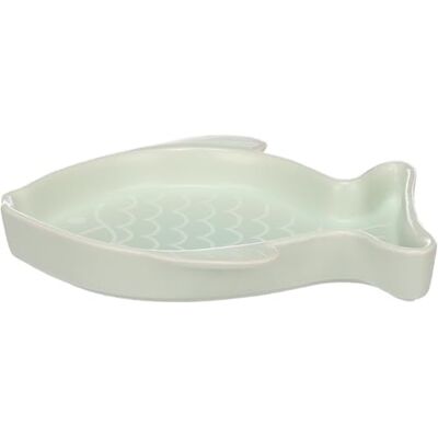 Flamingo FEEDING AND DRINKING BOWL FISHIE GREEN 17x14x2,5CM 200ML Flamingo FEEDING AND DRINKING BOWL FISHIE GREEN 17x14x2,5CM 200ML
