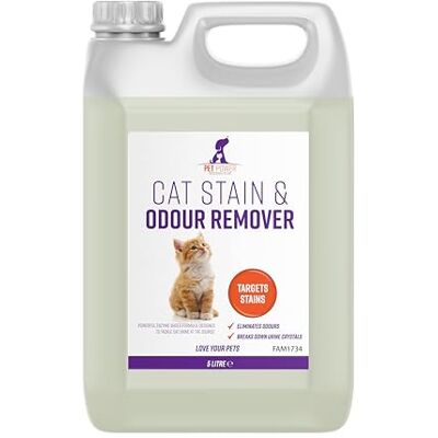 Pet Power Cat Urine & Odour Remover 5L Enzyme Cleaner Eliminates Cat Accidents, Vomit & Bedding Smells Safe for Pets Once Dried Carpet, Sofa & Floors Pet Power Cat Urine & Odour Remover 5L Enzyme Cleaner Eliminates Cat Accidents, Vomit & Bedding Smells Safe for Pets Once Dried Carpet, Sofa & Floors