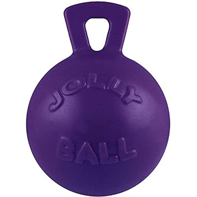 Jolly Pets Tug-n-Toss Heavy Duty Dog Toy Ball with Handle, 4.5 Inches/Small, Purple Jolly Pets Tug-n-Toss Heavy Duty Dog Toy Ball with Handle, 4.5 Inches/Small, Purple
