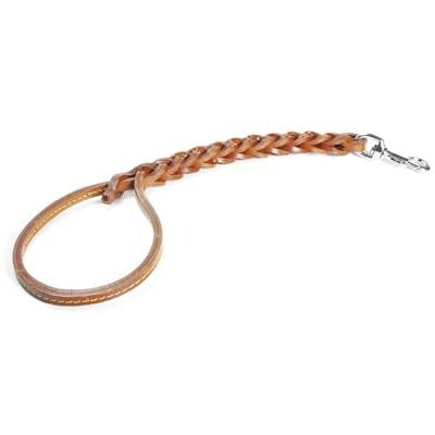 Record Leather Dog Leash - Three-strand, 50cm - Made in Italy Record Leather Dog Leash - Three-strand, 50cm - Made in Italy