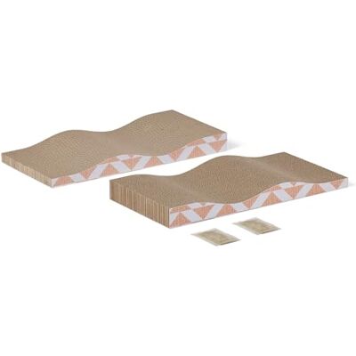 Amazon Basics Cat Scratching Post, Cat Scratch Pad for Indoor Cats with Catnip, Single Layer with Curve, 41.9 x 20.6 x 4.1 cm, 2-Pack Amazon Basics Cat Scratching Post, Cat Scratch Pad for Indoor Cats with Catnip, Single Layer with Curve, 41.9 x 20.6 x 4.1 cm, 2-Pack