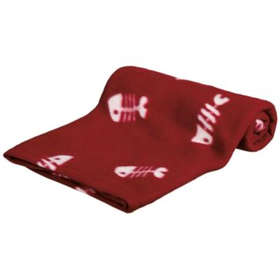 TRIXIE Beany Fleece Blanket, 100 70 cm, Bordeaux TRIXIE Beany Fleece Blanket, 100 70 cm, Bordeaux