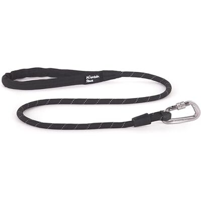 Mountain Paws Rope Karabiner Dog Lead Reflective Lead With Padded Neoprene Handle, 1.2 Metres Mountain Paws Rope Karabiner Dog Lead Reflective Lead With Padded Neoprene Handle, 1.2 Metres