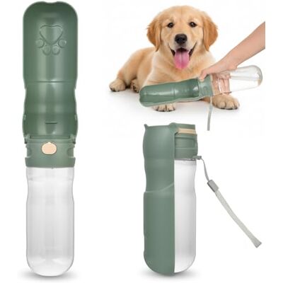 OTraki 520 ml Dog Water Bottle for On the Go, 180° Foldable Dog Drinking Bottle, Water Bowl Dog On the Go, Portable Pet Water Bottle, BPA-Free for Outdoor Hiking Travel OTraki 520 ml Dog Water Bottle for On the Go, 180° Foldable Dog Drinking Bottle, Water Bowl Dog On the Go, Portable Pet Water Bottle, BPA-Free for Outdoor Hiking Travel
